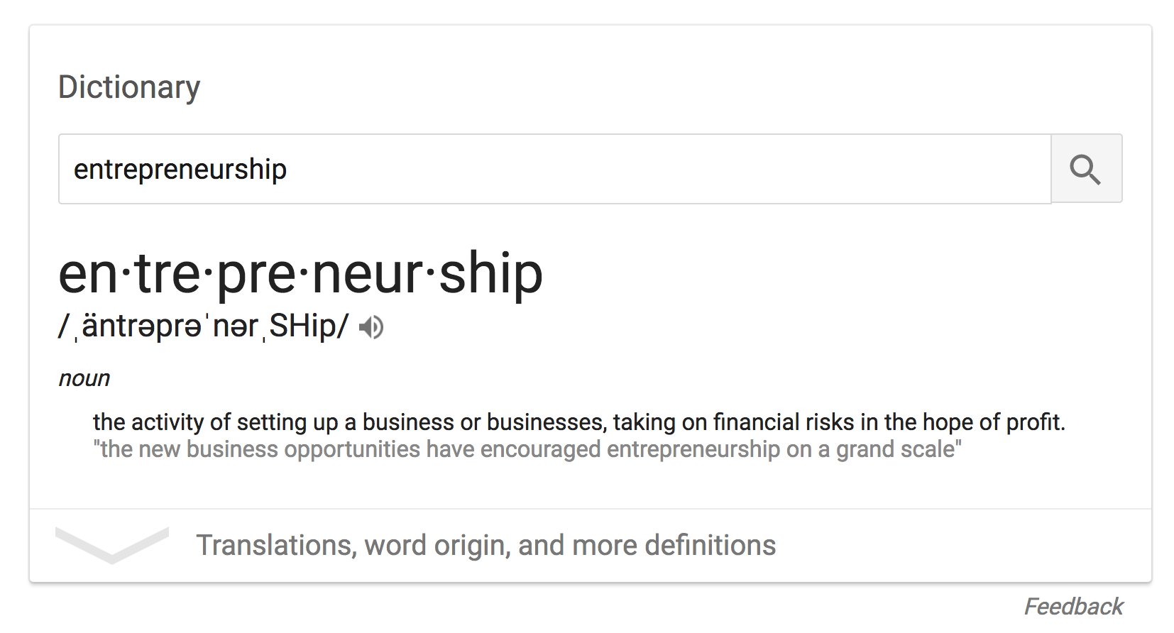 Entrepreneurship