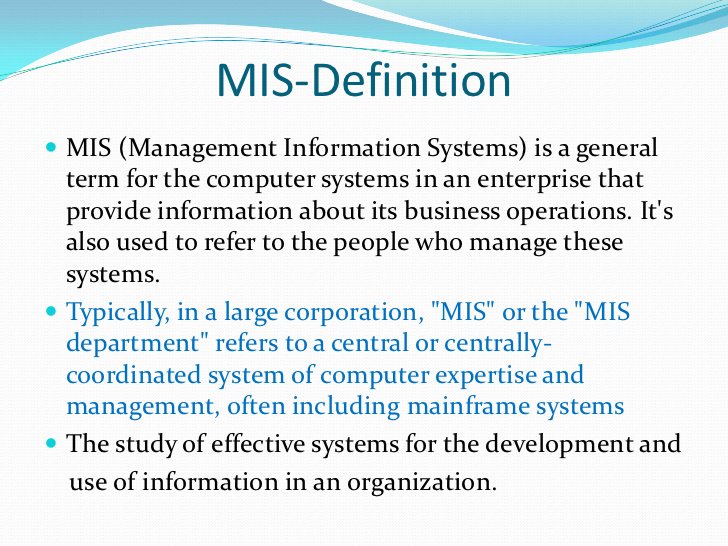 MIS-Definition