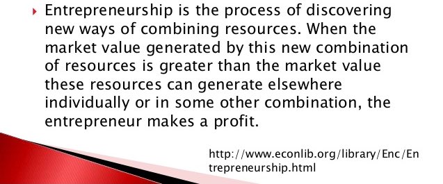 What is Entrepreneurship